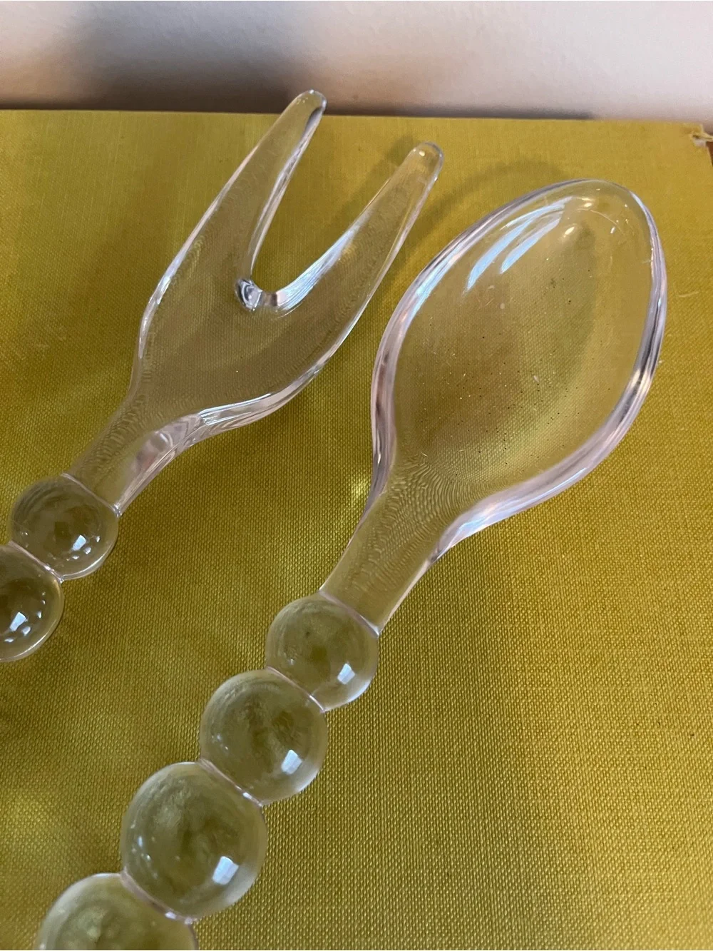 Vintage Imperial Glass Salad Serving Set